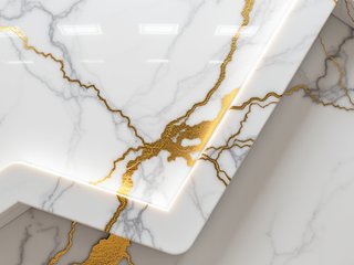 Marble - White Gilded preset example