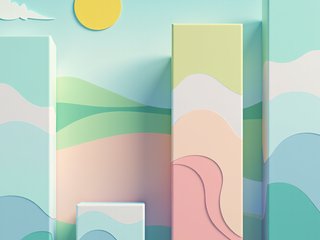 Low Poly Landscape preset example